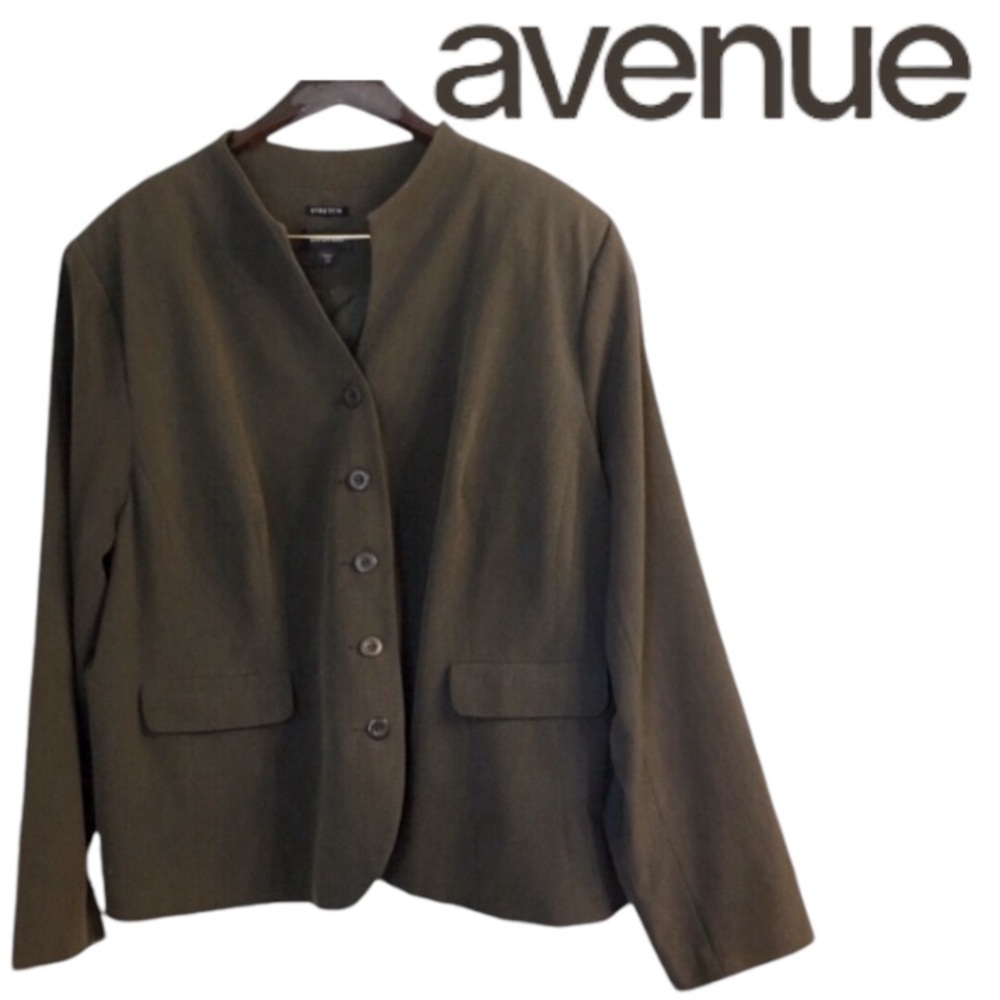 30W Gorgeous Deep Olive Avenue Jacket with Stand Up Collar